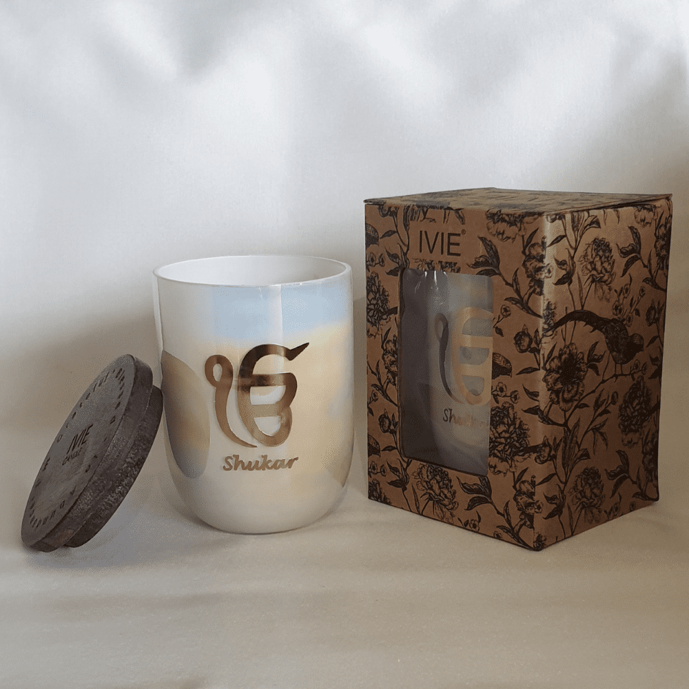 A IVIE Ek Onkar Shukar Aromatic Hand Poured Soy Candles