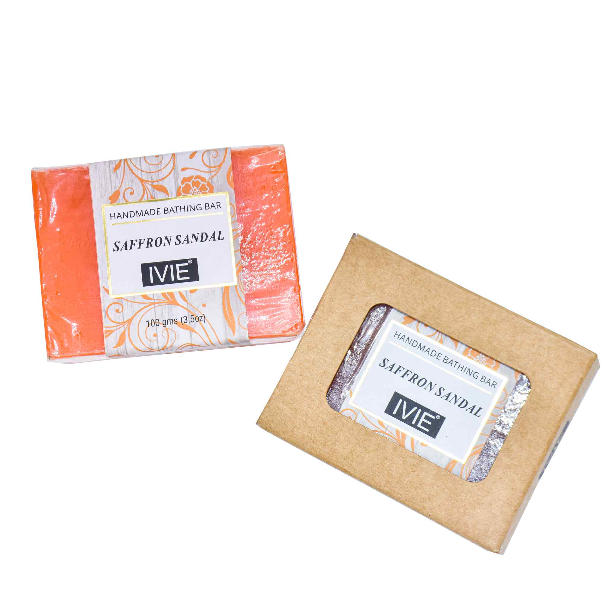 IVIE Handmade Soaps || Natural Organic ingredients of Saffron Sandal, Calming & Longevity Fragrance and Paraben Free.