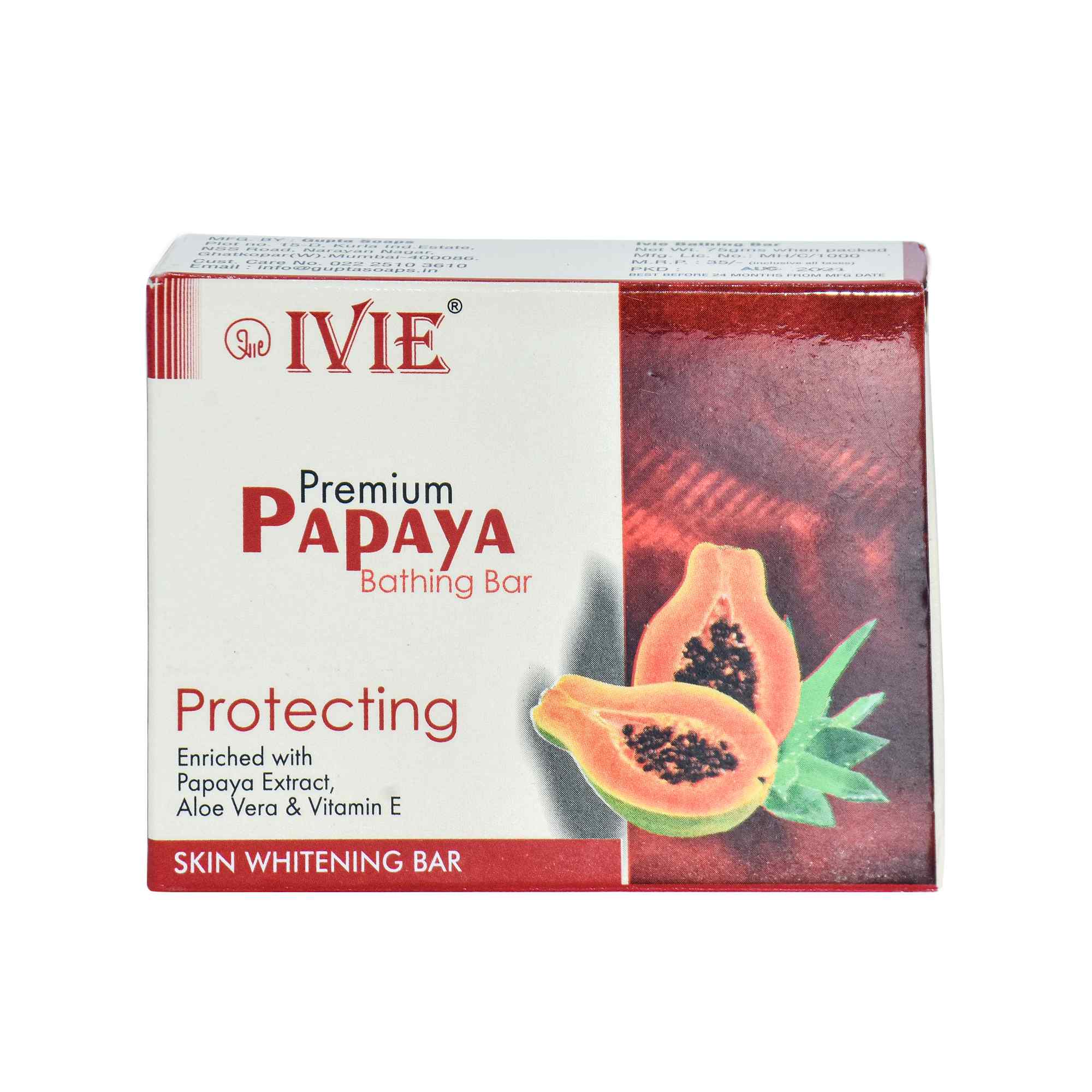 IVIE Handmade Soaps || Natural Organic ingredients of Papaya, Lightenting and Whitening, Calming Fragrance and Paraben Free.