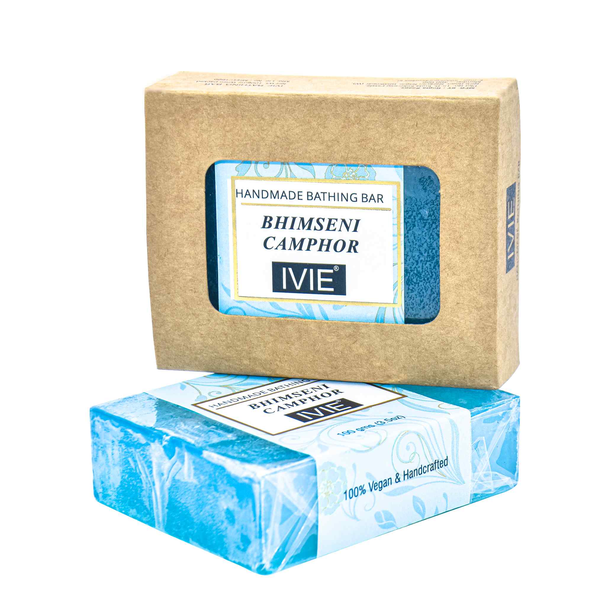 A IVIE Handmade Soaps With Transparent Bhimseni Camphor Bathing Soaps for Normal Skin Care